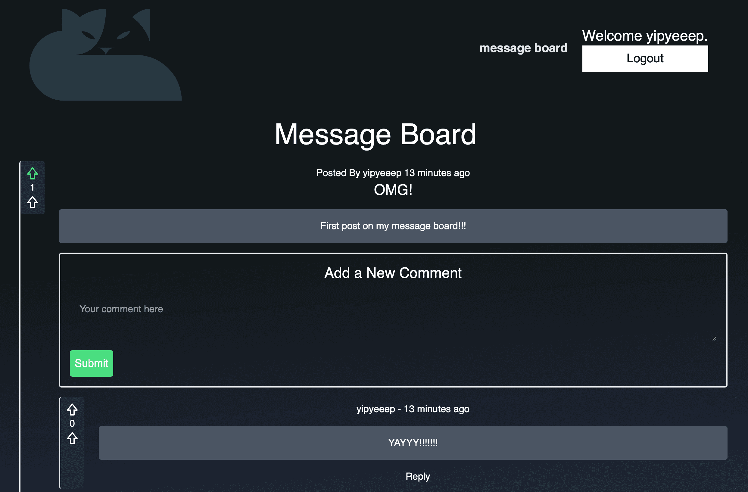 Supabase Message Board